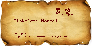 Piskolczi Marcell névjegykártya